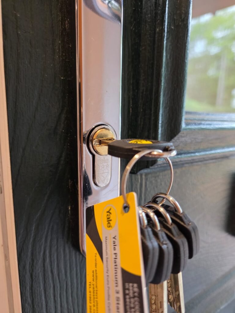 Yale British Standard lock installation in Sheffield S5